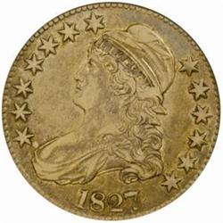 1827 Cap Bust 50C. Square Base 2. EF-40 (ANACS)