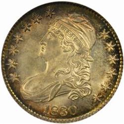 1830 Cap Bust 50C. O-119 R-1. Medium 0 MS61 (NGC)