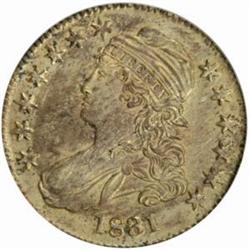 1831 Capped Bust 50C. O-106 Rarity-3 AU-58 (PCGS)