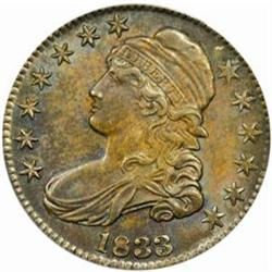 1833 Cap Bust 50C.O-103 Rarity-2 MS64 (PCGS) OGH