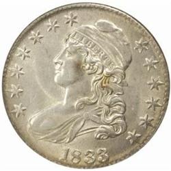 1833 Capped Bust 50C. O-104 Rarity-1 AU58 (NGC)