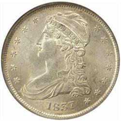 1837 Reeded Edge 50C. MS-62 (NGC)