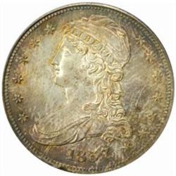 1837 Reeded Edge 50C MS-60 Details-Obv Rim Damage