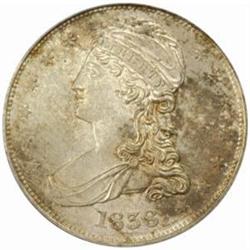 1838 Reeded Edge 50C. MS-63 (PCGS) CAC