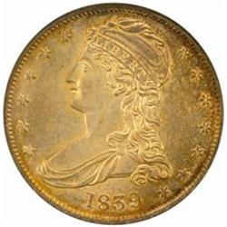 1839 Reeded Edge 50C. MS-63 (NGC) CAC