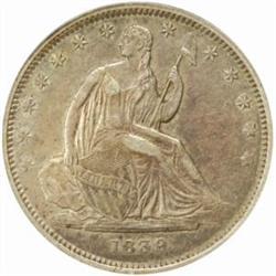 1839 Seated Liberty 50C. No Drapery EF45 (PCGS)