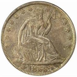 1855-O Seated Lib 50C. WB-101 Arrows MS62 (NGC)