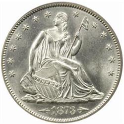 1873 Seated Liberty 50C.r Arrows MS64 (PCGS) CAC