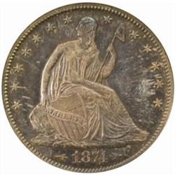 1874 Seated Liberty 50C. Arrows PR65 (NGC)