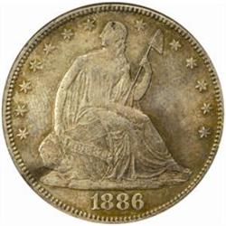 1886 Seated Liberty 50C. MS-63 (NGC)