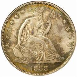 1888 Seated Liberty 50C. MS-64 (NGC)