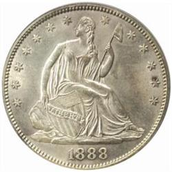 1888 Seat Lib 50C. Unc Details-Improper Clean NCS