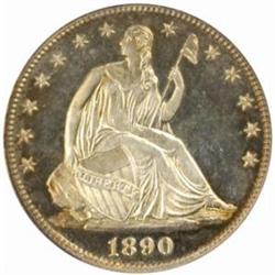 1890 Seated Liberty 50C. PR65 Cameo (PCGS)