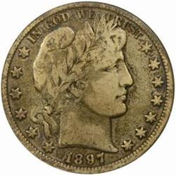 1897-O Barber 50C. F-12 (ANACS)