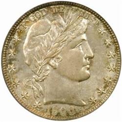 1900-S Barber 50C. MS-64 (PCGS) CAC