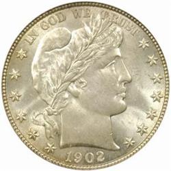 1902-S Barber 50C. MS-64 (PCGS) CAC
