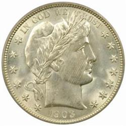 1903-S Barber 50C. MS-64 (PCGS)