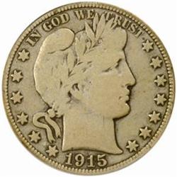 1915 Barber 50C. VG-10 (PCGS)