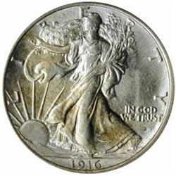 1916-S Walking Liberty 50C. MS-65 (PCGS)