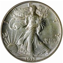 1917-S Walking Liberty 50C. Obv. MM. MS-65 (PCGS)