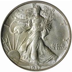 1917-S Walking Liberty 50C. Rev MM. MS-65 (PCGS)