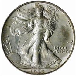 1919-S Walking Liberty 50C. MS65 PCGS. OGH