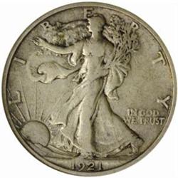 1921-S Walking Liberty 50C. EF-40 (ANACS)