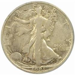 1921-S Walking Liberty 50C. VF-30 (ANACS)
