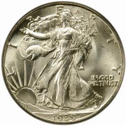 1939-S Walking Liberty 50C. MS66 PCGS. OGH