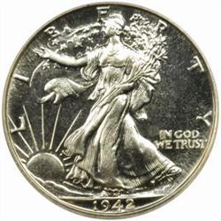 1942 Walking Liberty 50C. PR66 (PCGS) CAC