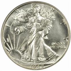 1942-S Walking Liberty 50C. MS-66 (PCGS)