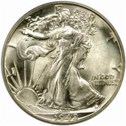1942-S Walking Liberty 50C. MS65 PCGS. OGH
