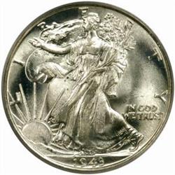 1943 Walking Liberty 50C. MS-67 (PCGS) OGH