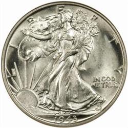 1943 Walking Liberty 50C. MS-65 (NGC)