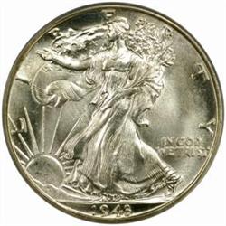 1943-D Walking Liberty 50C. MS-67 (PCGS)