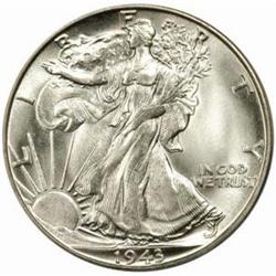 1943-S Walking Liberty 50C. MS-66 (PCGS)