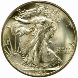 1943-S Walking Liberty 50C. MS65 PCGS. OGH