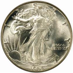 1945 Walking Liberty 50C. MS-66 (PCGS)