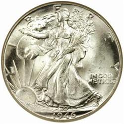 1946-D Walking Liberty 50C. MS-66 (NGC)