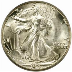 1947-D Walking Liberty 50C. MS65 PCGS. OGH