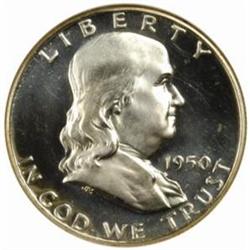 1950 Franklin 50C. PR65 Cameo (NGC)