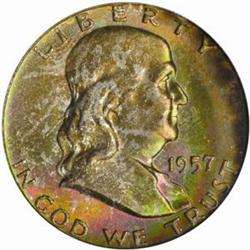 1957-D Franklin 50C. MS-66 FBL (PCGS)