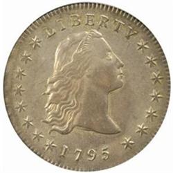 1795 Flowing Hair S$1. Three Leaves AU50 PCGS OGH