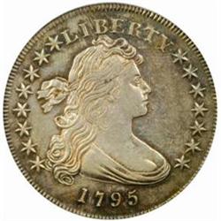 1795 Drape Bust S$1. Off-Center Bust AU58 PCGS