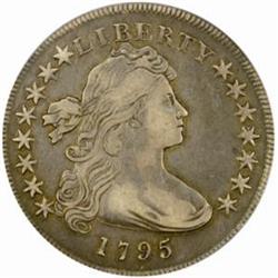 1795 Drape Bust S$1.Off-Center Bust VF20 PCGS CAC