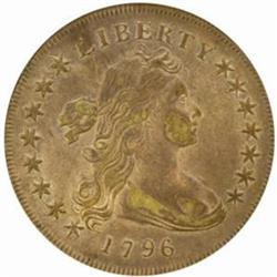 1796 Drape Bust S$1.Sm Date,Lg Letters AU53 NGC
