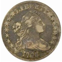 1798 Drape Bust $1.Sm Eagle.15-Stars.Obv EF45PCGS