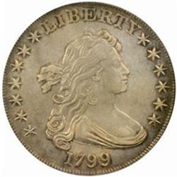 1799 Drape Bust S$1. Rarity-4 AU53 PCGS
