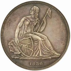 1836 Gobrecht Dollar Name on Base. J-60 PR58 PCGS