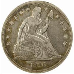 1846 Seated Liberty Silver Dollar EF-45 (NGC)